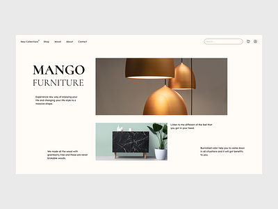 Furniture Collection Page - Visual Design clean design ecommerce furniture inspiration minimal modern new product shop store trend typography ui website white space