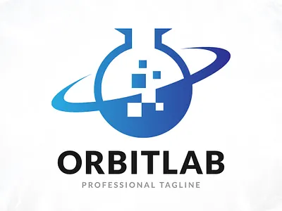 Orbital Lab Data Science Logo Design connection data lab network
