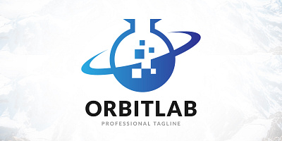 Orbital Lab Data Science Logo Design connection data lab network