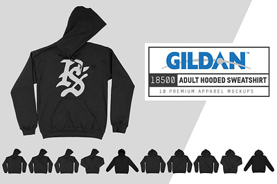 Gildan 18500 Hooded Sweatshirt branding design graphic design hoodies illustration mockup