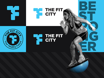 The Fit City brand identity branding design fitness graphic gym health logo monogram symbol visual identity