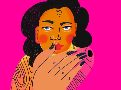 Illustration. The Girl art design illustration modern procreate