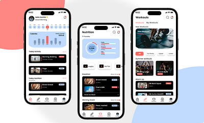 wellness app product design ui uiux design