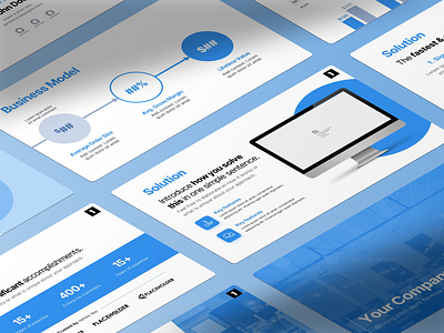 First Round Capital Pitch Deck Template app blue clean figma gradient investor marketplace mobile app mockup perspective perspective mockup pitch deck pitch deck template powerpoint ppt presentation presentations slides startup template