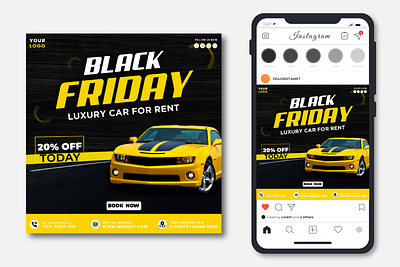 Black Friday Social Media Post branding design graphic design instagram post minimal post smm social media post vector