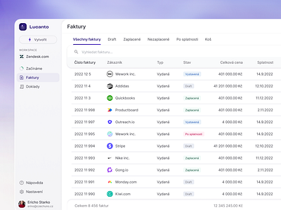 Lucanto - Financial Software Exploration bank dashboard design finacial finance financial app fintech fintech app invoice app minimal money money app ui user interface ux