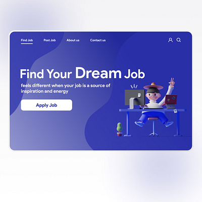 finding job app branding design flat minimal ui ux web