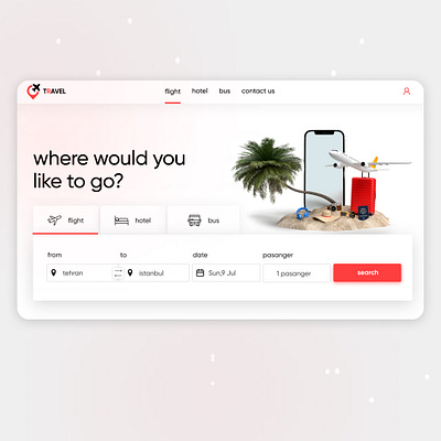 booking flight app design flat minimal ui ux