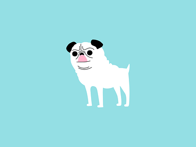 dog animal cartoon character design dog illustration mascot pet pug