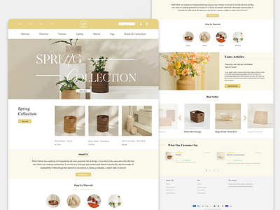 Re-Design : Home Page Coastal Villa Homeware design homepage landingpage redesign ui uidesign uiux user interface webdesign