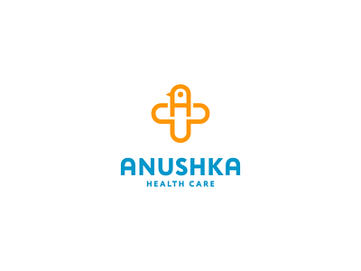 Anushka Health Care a letter bird brand design brand identity branding cross design drugstore emblem graphic design health care icon identity illustration logo logotype mark monogram pharmacy symbol