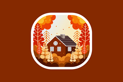 Home in the autumn trees