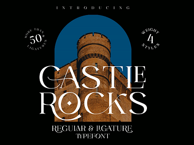 Castle Rocks Duo / Ligature Font jewelry logo