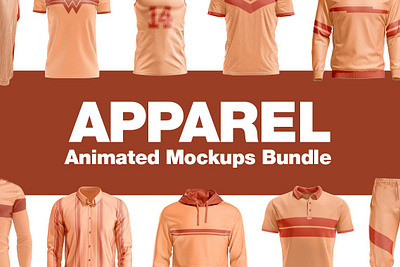 Apparel Animated Mockups Bundle branding design graphic design hoodie hoodie mockup illustration mockup