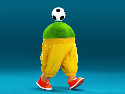Soccer Traveler - Character Walk Cycle 3d 3d character 3d walk cycle after effects animation c4d character animation character walk cycle cinema 4d football animation marvellous designer motion motion graphics octane soccer soccer animation