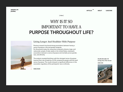 Amazing Life Journal articles blog branding journal magazine poster web web design website