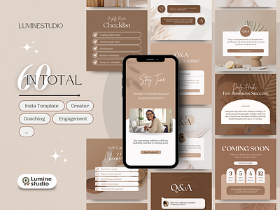 Creator Coaching Instagram Template aesthetic alightment branding bundle coaching creator design first shoot graphic design illustration instagram logo template ui vector