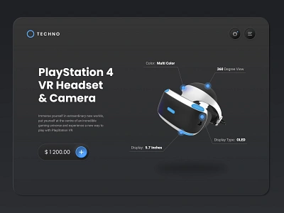 PS4 VR Product Page bato batowebagency concept minimalism neomorphism ps4 shop ui uiux user experience ux vr web webdesign website