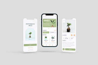 Plant Shop App app appdesign design ecommerce plant app plant app design ui ux