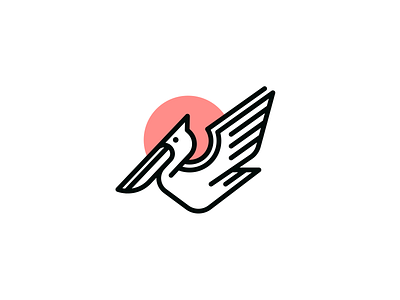 Pelican logo bird brand branding design elegant fly graphic design illustration line linear logo logo design logotype mark minimalism minimalistic modern pelican sign vector