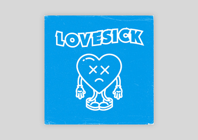 Ear Candy Lovesick Single Art artwork badge branding creative design designer heart heart mascot illustration indie logo mascot music typography