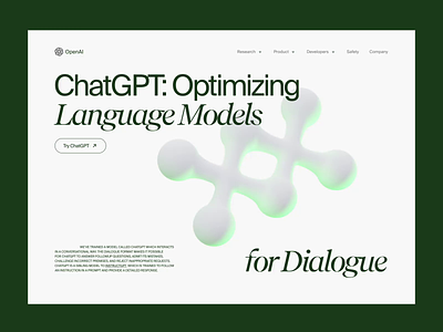 ChatGPT AI tool redesign | Lazarev. 3d ai animation artificial intelligence chat chatgpt custom grid design home interactive introduction motion graphics openai page preloader redesign ui web web3 website