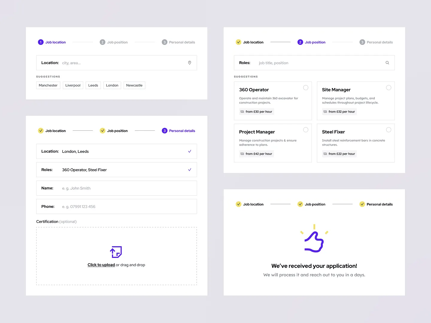 Modern Opt-In Form Design for Job Applications