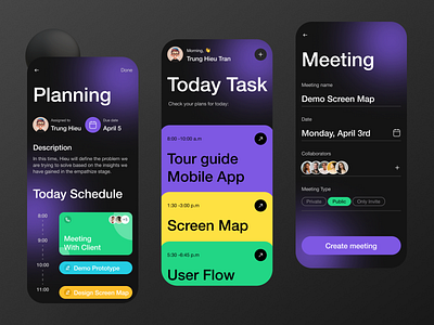 Planner - Task Management concept app app design mobileapp task task management taskapp ui uidesign ux ui