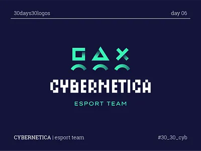 CYBERNETICA branding button cyber esport game gamepad human people team