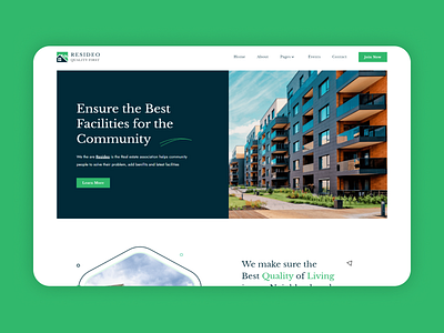 Resideo - Real Estate Website Template and projects template business cms event homeowners associations modern professional website real estate small business webflow template website template