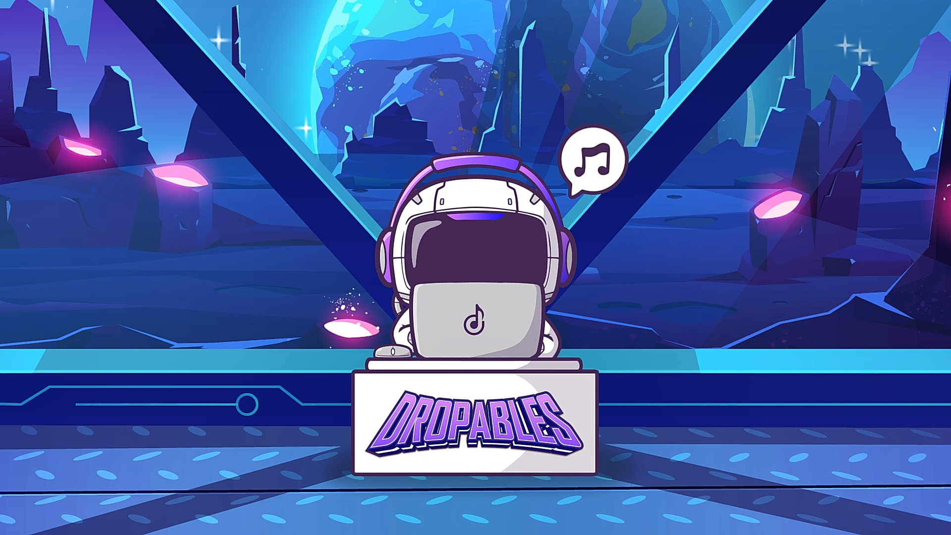 Animation Motion Graphic "Dropables" Mascot logo DJ animation bitcoin branding buying card cartoon commercial cute design dj graphic design illustration marketing video mascot motion graphics opening promotion