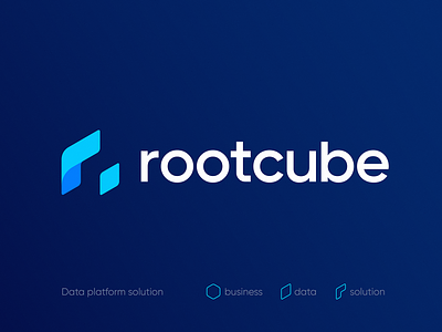 Rootcube Final Logo Design analytics blockchain business code crypto cube defi engineering icon integration intelligence logo logodesign logotype metrics saas sign software symbol tech