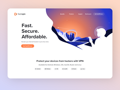 FastVPN Illustrations adobe illustrator branding character design digital flat graphic design icons illustration landing page micro illustrations ui vector visual design vpn website