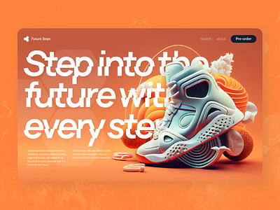 Future Steps branding design landing project cover sneakes ui web web design website