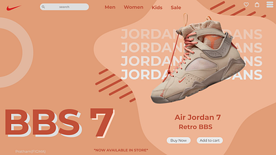 NIKE Jordan Website (UI/UX design) branding design graphic design logo shoe typography ui website