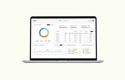 Investment Portfolio Dashboard design desktopapp ui ux
