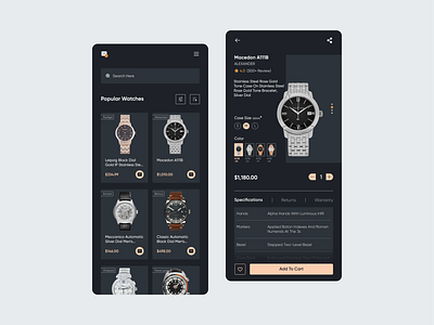Watches Store Mobile Version adobexd clock concept design figma mobile design online store product shop smart watch store ui ux watch watch app watch shopping watch shopping app ui watches app design