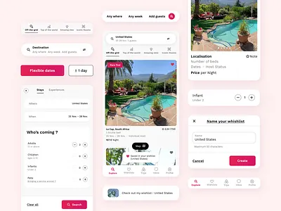 AirBnB Design System exploration airbnb button component design design system example exploration hosting app mobile ui
