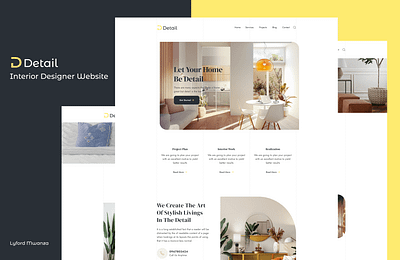 Detail - Interior designer site branding design graphic design typography ui ux