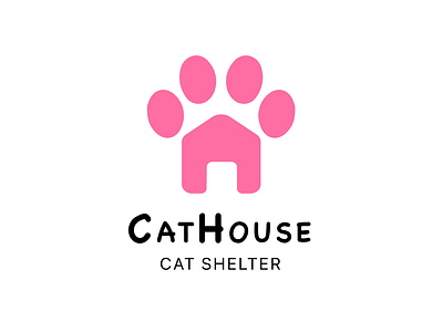 Cat Shelter logo branding cat design graphic design house illustration logo shelter vector