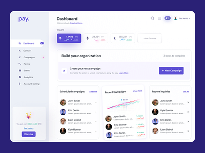 Cryptocurrency analytics campaign wallet dashboard design analysis analytics campaign content management crypto cryptocurrency dashboard design event management organization payment product project transaction uiux wallet