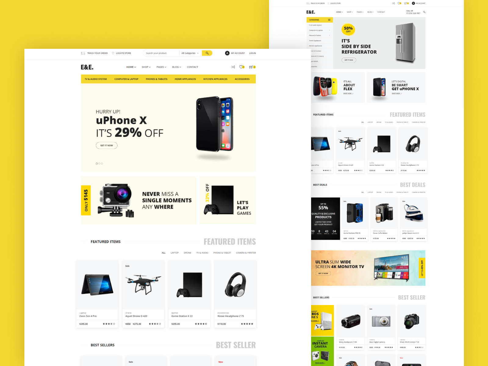 Electronics HTML Template - E&E by DevItems on Dribbble