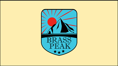 Ski Mountain Logo Brass Peak brass peak daily logo design logo logo design logodesign mountain logo mountains ski sun
