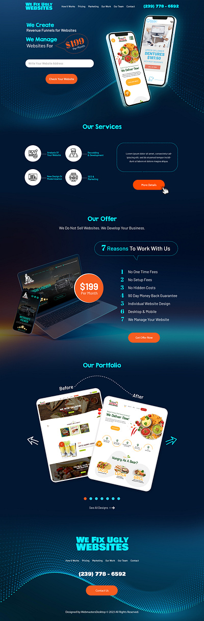 Website Design For Web Agency graphic design landing page web development webmastersdesktop website design