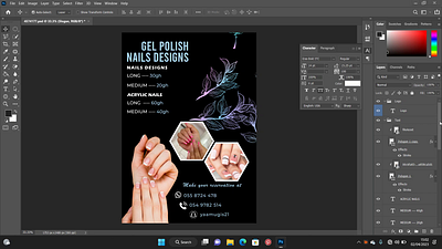 A Desktop view of a Flyer Design branding graphic design