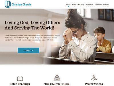 Website Design For Christian Church graphic design landing page design web development webmastersdesktop website design