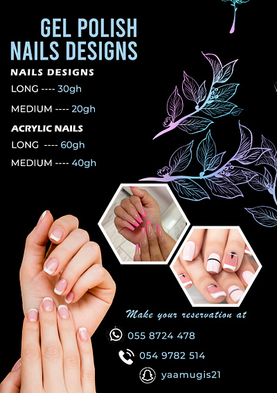 POLISH NAILS FLYER DESIGN branding graphic design