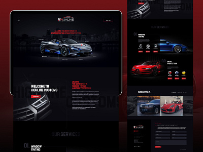 Highline Customs | Website | UI/UX animation branding design graphic design illustration logo logo design motion graphics ui vector web design web development