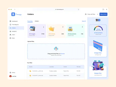 Folders Ui Dashboards Design 📂 3d dashboard dashboard design figma figma design folder dashboard design graphic design light mood dashboard ui