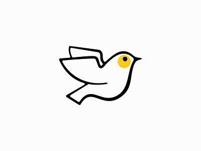 Flying Bird Logo animal bird branding cartoon cute design elegant feminine fly icon illustration lines logo mark mascot minimalist nature simple vector wings